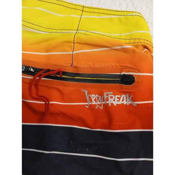 O'Neill Jordy Smith Freak Collection Board Shorts Mens 36 Rasta Raggae Tropical - Picture 8 of 16